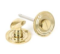 From The Anvil Polished Brass Round Bathroom Thumbturn