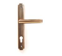 From the Anvil Polished Bronze Art Deco Slimline Lever Espag. Lock Set