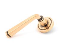From The Anvil Polished Bronze Avon Round Lever On Rose Set (Art Deco)