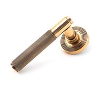 From The Anvil Polished Bronze Brompton Lever On Rose Set (Beehive) - Unsprung