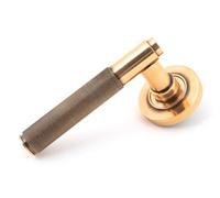 From The Anvil Polished Bronze Brompton Lever On Rose Set (Plain) - Unsprung