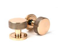 From The Anvil Polished Bronze Brompton Mortice/rim Knob Set (Plain)