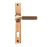 From The Anvil Polished Bronze Brompton Slimline Lever Espag. Lock Set