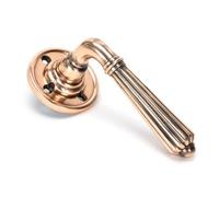 From The Anvil Polished Bronze Hinton Lever On Rose Set - Unsprung