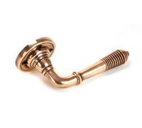 From The Anvil Polished Bronze Reeded Lever On Rose Set