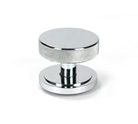 From The Anvil Polished Chrome Brompton Centre Door Knob (Art Deco)