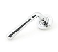 From The Anvil Polished Chrome Hammered Newbury Lever On Rose Set (Art Deco)