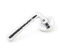 From The Anvil Polished Chrome Hammered Newbury Lever On Rose Set (Plain) - Unsprung