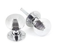 From The Anvil Polished Chrome Heavy Beehive Mortice/Rim Knob Set