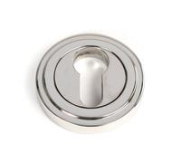 From The Anvil Polished Marine Ss (316) Round Euro Escutcheon (Art Deco)