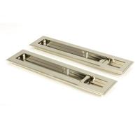 From The Anvil Polished Nickel 250mm Art Deco Rectangular Pull -Privacy Set