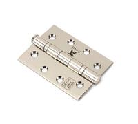 From The Anvil Polished Nickel 4 Inch Ball Bearing Butt Hinge (Pair) Ss