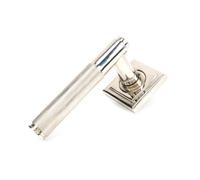 From The Anvil Polished Nickel Brompton Lever On Rose Set (Square) - Unsprung