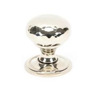 From The Anvil Polished Nickel Hammered Mushroom Cabinet Knob 32mm