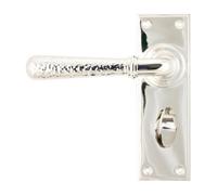 From The Anvil Polished Nickel Hammered Newbury Lever Bathroom Set