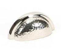 From The Anvil Polished Nickel Hammered Regency Concealed Drawer Pull