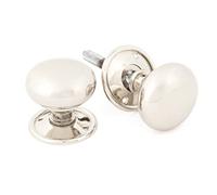 From the Anvil Polished Nickel Mushroom Mortice/Rim Knob Set