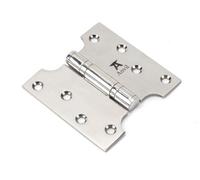 From The Anvil Polished Ss 4 Inch X 2 Inch X 4 Inch Parliament Hinge (Pair)
