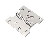 From The Anvil Polished SS 4 Inch x 2 Inch x 4 Inch Parliament Hinge (Pair)