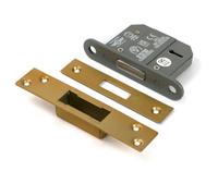 From The Anvil Satin Brass 2 1/2" 5 Lever Bs Dead Lock