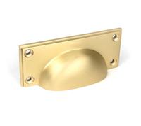 From the Anvil Satin Brass Art Deco Drawer Pull