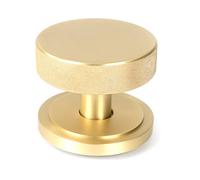 From the Anvil Satin Brass Brompton Centre Door Knob (Art Deco)