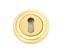 From the Anvil Satin Brass Round Escutcheon (Art Deco)