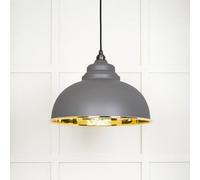 From the Anvil Smooth Brass Harborne Pendant In Bluff