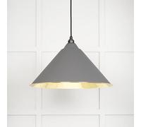 From the Anvil Smooth Brass Hockley Pendant In Bluff