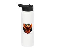 from The Ashes Phoenix Rising Fire Bird Motivational Quote Stainless Steel Insulated Water Bottle