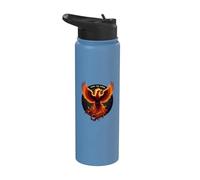 from The Ashes Phoenix Rising Fire Bird Motivational Quote Stainless Steel Insulated Water Bottle