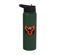 from The Ashes Phoenix Rising Fire Bird Motivational Quote Stainless Steel Insulated Water Bottle