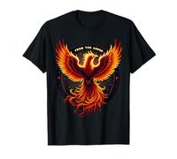 From The Ashes Phoenix Rising Fire Bird Motivational Quote T-Shirt