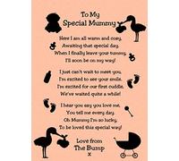 from The Bump Poem Verse 'to My Special Mummy' Baby Peach Greeting Card (Baby Shower, Just Because)