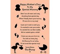 from The Bump Poem Verse 'to My Special Mummy' Baby Peach Mothers Day Card