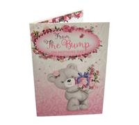 From The Bump Teddy Holding Flowers Design Mother's Day Card