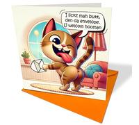 From The Cat - Funny Birthday Card - Bumlick Before Envelope Lick - Ideal for 18th 21st 25th 30th 40th 50th 60th