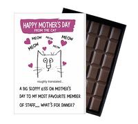 From the Cat Mother's Day Card 100g Novelty Milk Chocolate Bar Funny Boxed Greeting Card for Mum Mummy Mom Letterbox Friendly 21MIYF144
