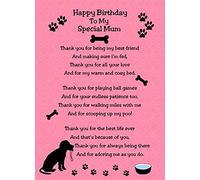from The Dog Verse Poem Birthday Card (Pink, Special Mum)