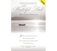 From the Heart - 387044 - on the Sad Loss of Your Wonderful Dad - Sympathy Card - 8.5" x 5.75" - Silver Grey