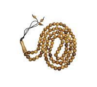 FROM THE HOLY LAND Palestine Olive Wood Misbaha 99 Beads - Handmade Islamic Prayer Beads from Al-Quds | Authentic Tasbih with Certificate of Authenticity - Muslim Rosary