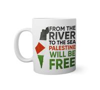 from The River to The Palestine Will Be Free White Mug | Funny Novelty Mugs for Coffee Tea 330ml