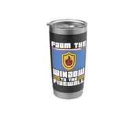 from The Window to The Firewall Computer Code Cybersecurity Stainless Steel Insulated Tumbler