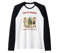 from The Windows to Walls Deck These Halls Christmas Raglan Baseball Tee