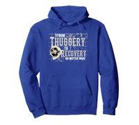 From Thuggery To Recovery Skull AA NA Living In Sobriety Pullover Hoodie