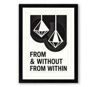 From Within and Without Minimalist Framed Wall Art Print A2 (59.4×42cm) Black, Wall Decor for Living Room, Bedroom, Office & Home, Ready to Hang, Art Gift