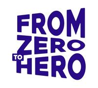 from Zero to Hero Quotes Inspirational Quotes Mural and Wall Vinyl Decal 54.6x55.5cm Do not Damage The Wall Surface DarkBlue