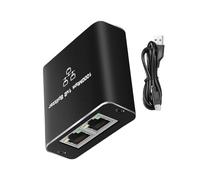 FROMCEO 1 To 2 Port RJ45 Gigabit Ethernet Splitter Fast Speed For Two Device Networking With USB Power Cable And RJ45 Ports