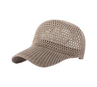 FROMCEO Breathable Crocheted Baseball Cap Quick Dry Lightweight Sun Hat Adjustable Unisex Protective Hiking Cycling Headwear