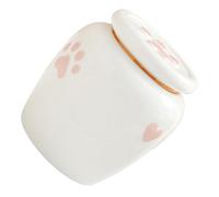 FROMCEO Ceramics Pet Urn Dog Ashes Memorial Keepsakes Pet Coffins Boxes Suitable for Home or Garden Display Small Ceramics Pet Ashes Sealing Box